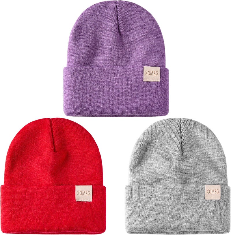 TYOMZG Toddler Beanie Kids Winter Hats Infant Warm Knit Cap Newborn Winter Warm Hat for 0-36 Month Boys Girls - Image 1